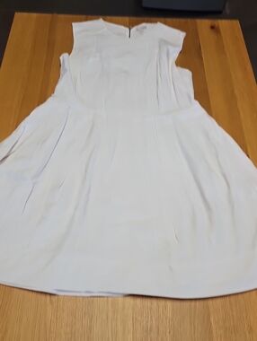 GAP White Sleeveless Fit-and-Flare Mini Dress